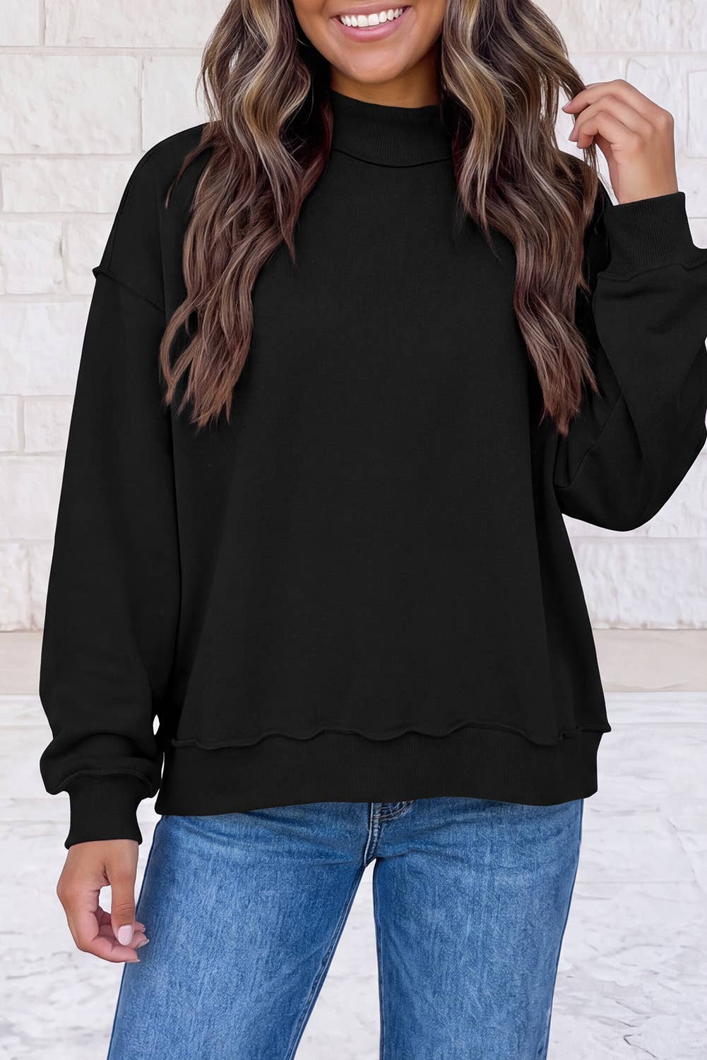 Custom Reversible Mock Neck Sweatshirt