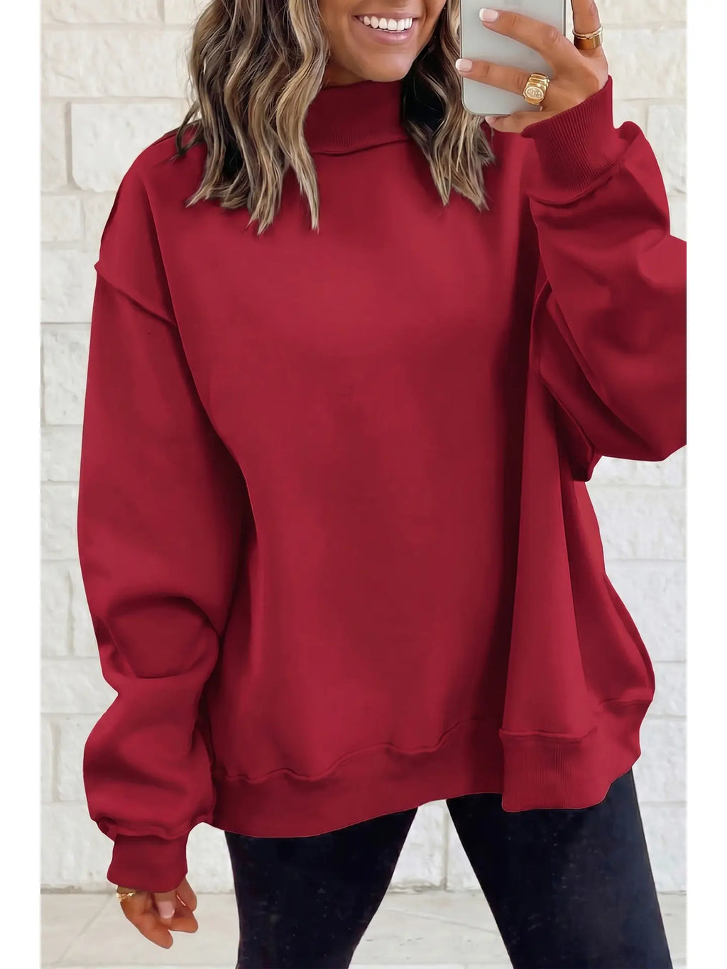 Custom Reversible Mock Neck Sweatshirt
