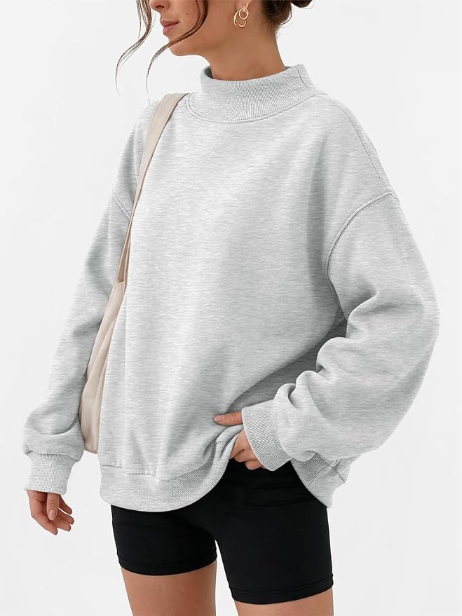 Swish Squad Woman's Mock Neck Oversized Sweatshirt