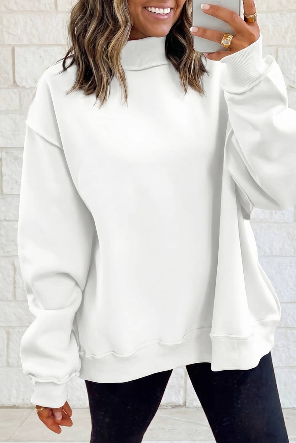 Custom Reversible Mock Neck Sweatshirt