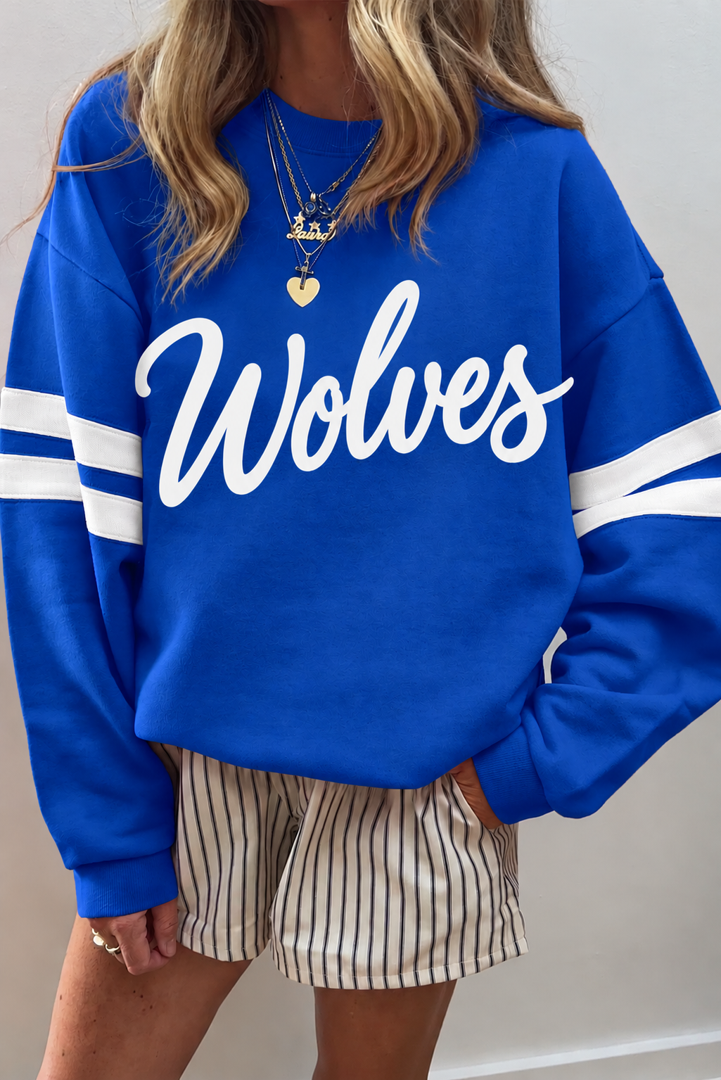 Custom Varsity Stripe Crew