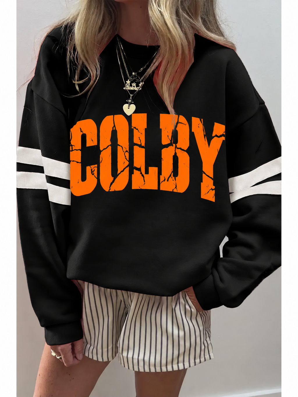 Custom Varsity Stripe Crew