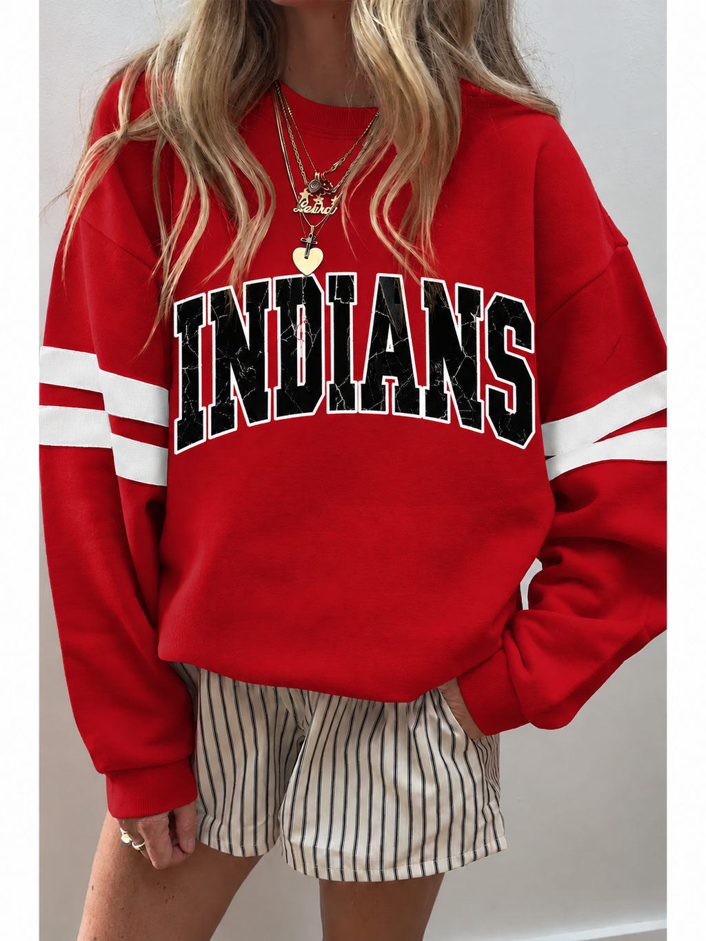 Custom Varsity Stripe Crew