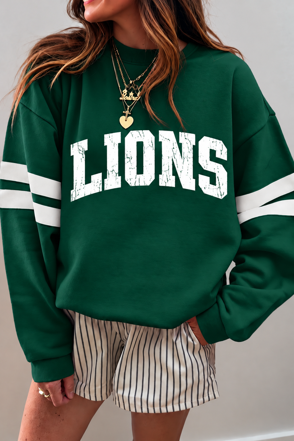 Custom Varsity Stripe Crew