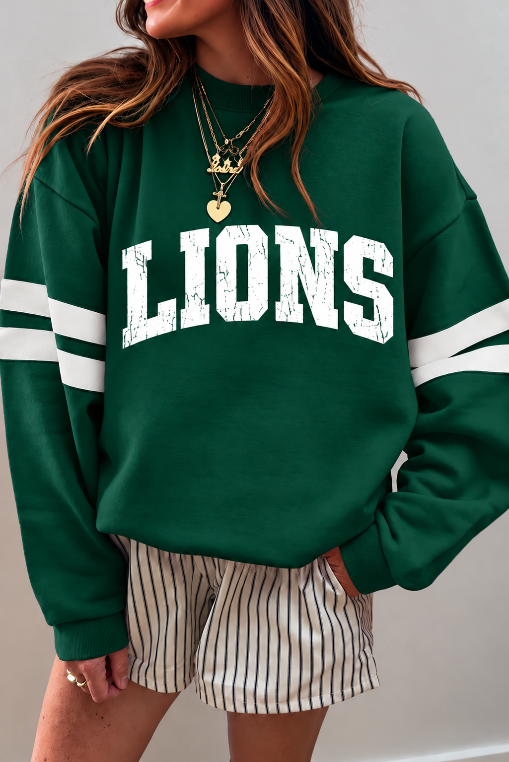 Custom Varsity Stripe Crew