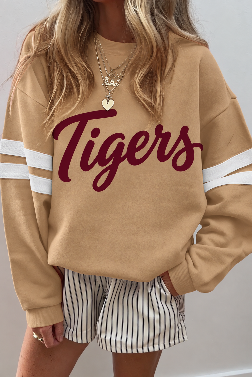 Custom Varsity Stripe Crew