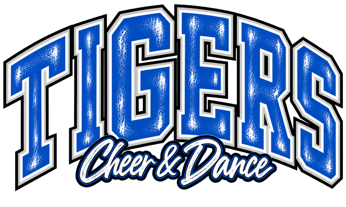 Tigers Cheer and Dance Big Back Oversized Sweatshirts with Snap Button Henley Collar