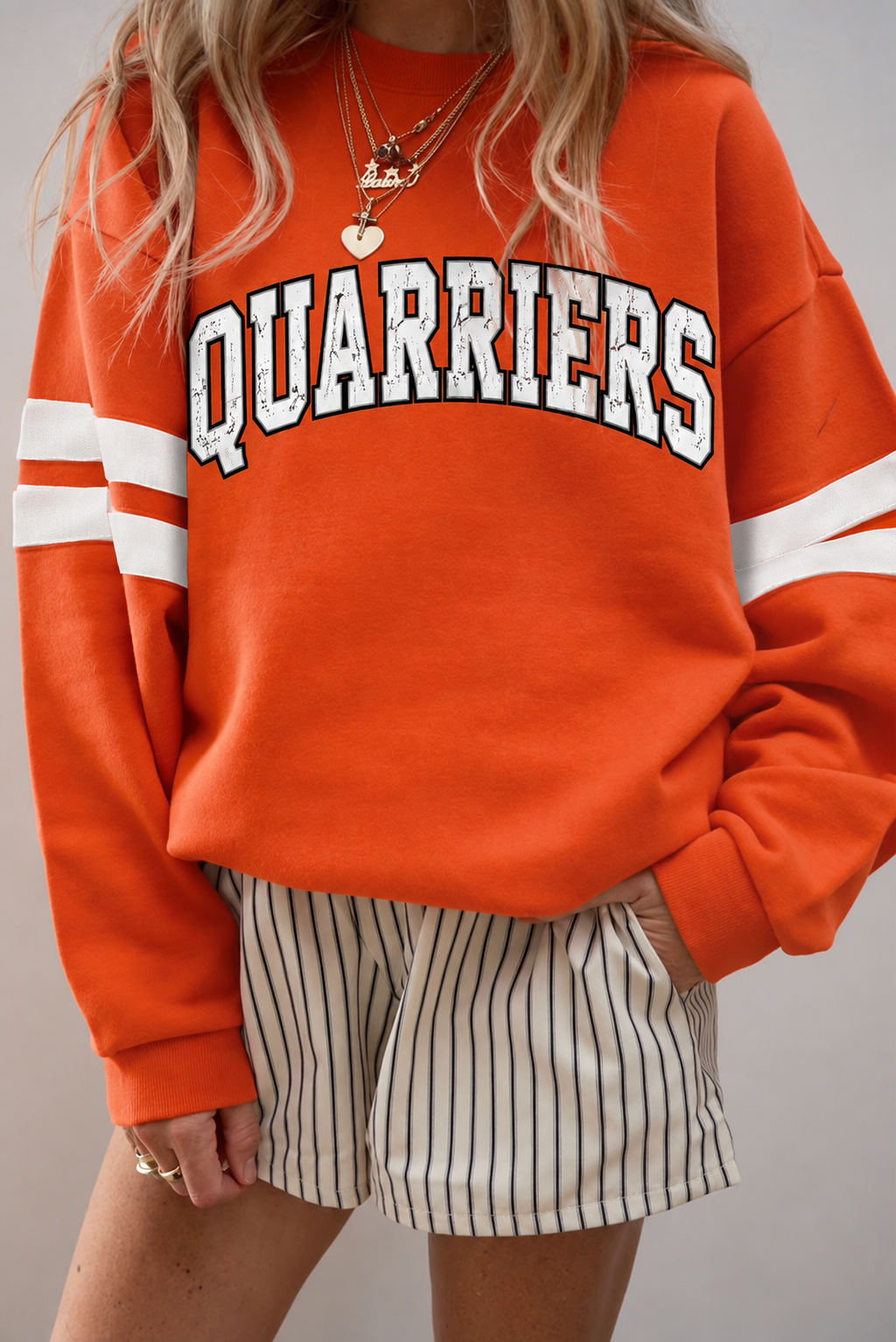Custom Varsity Stripe Crew