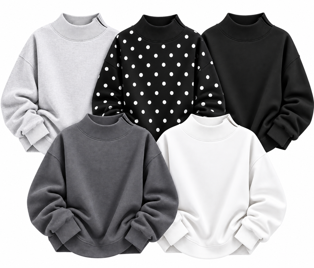 Swish Squad Woman's Mock Neck Oversized Sweatshirt