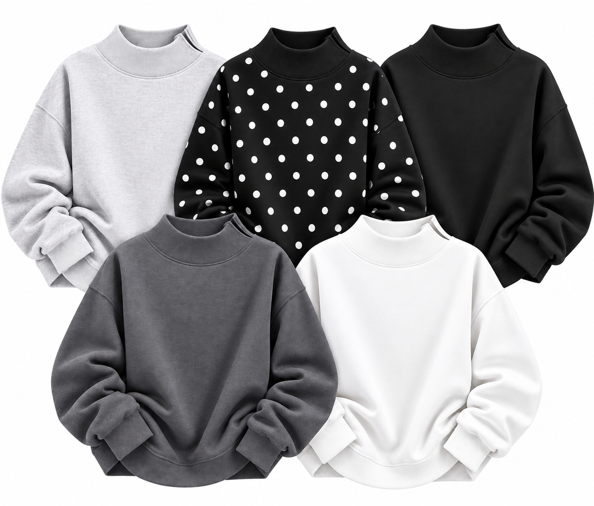 Swish Squad Woman's Mock Neck Oversized Sweatshirt