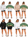 Jefferson Big Back Oversized Sweatshirts with Snap Button Henley Collar