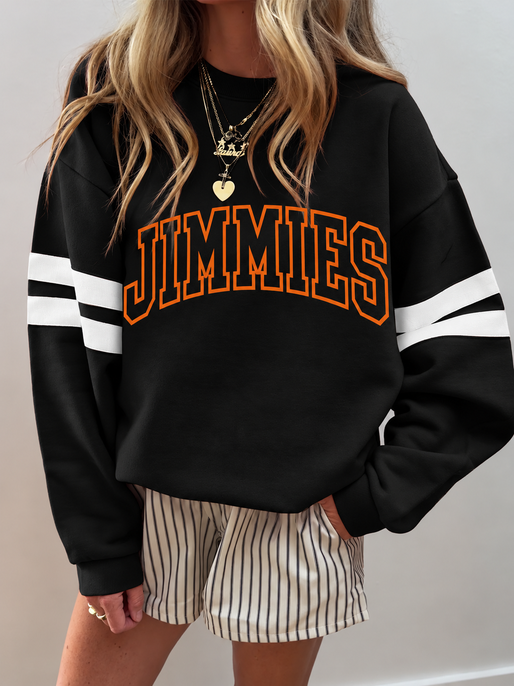Custom Varsity Stripe Crew