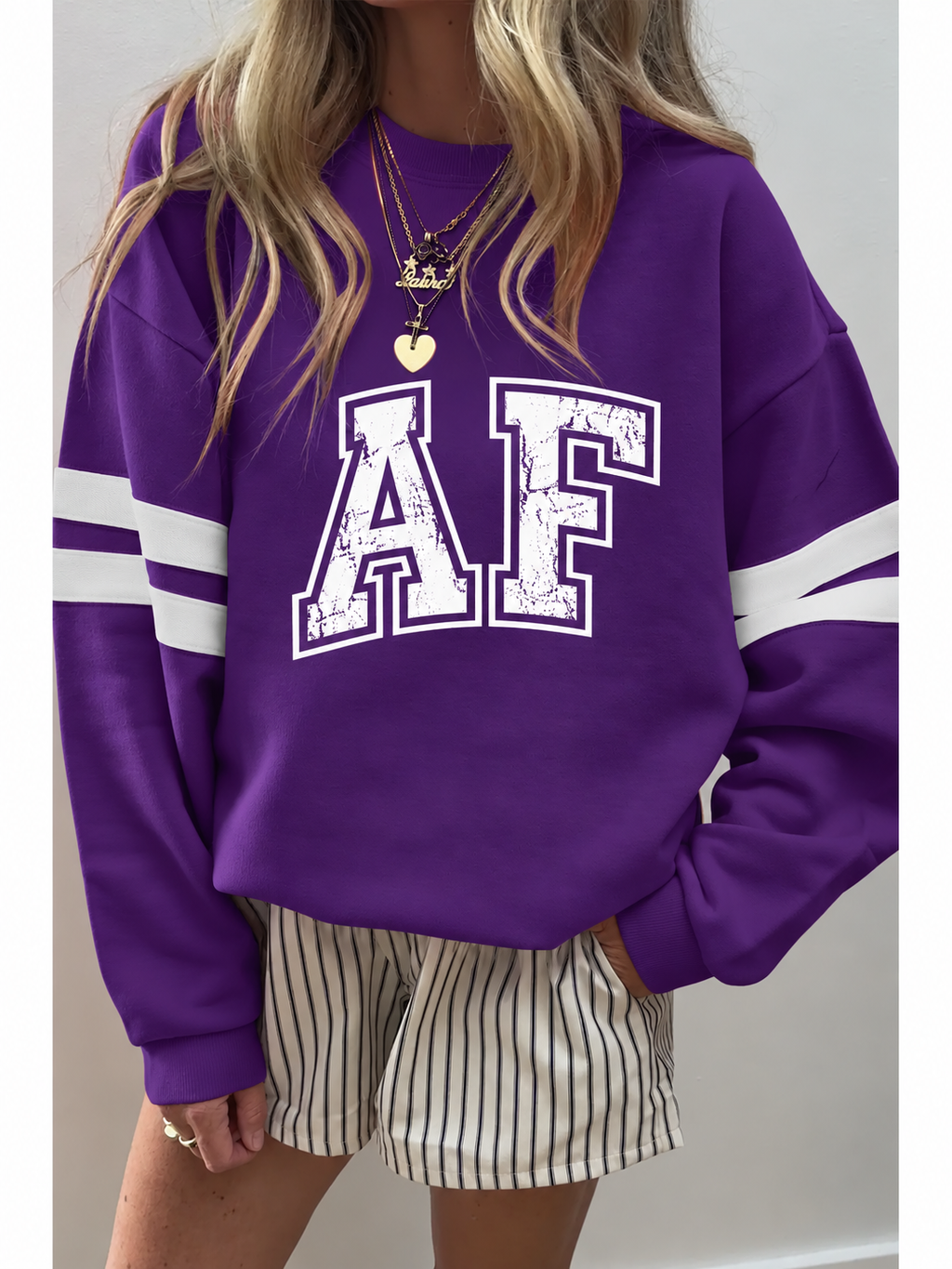 Custom Varsity Stripe Crew