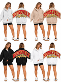 Roosevelt Big Back Oversized Sweatshirts with Snap Button Henley Collar