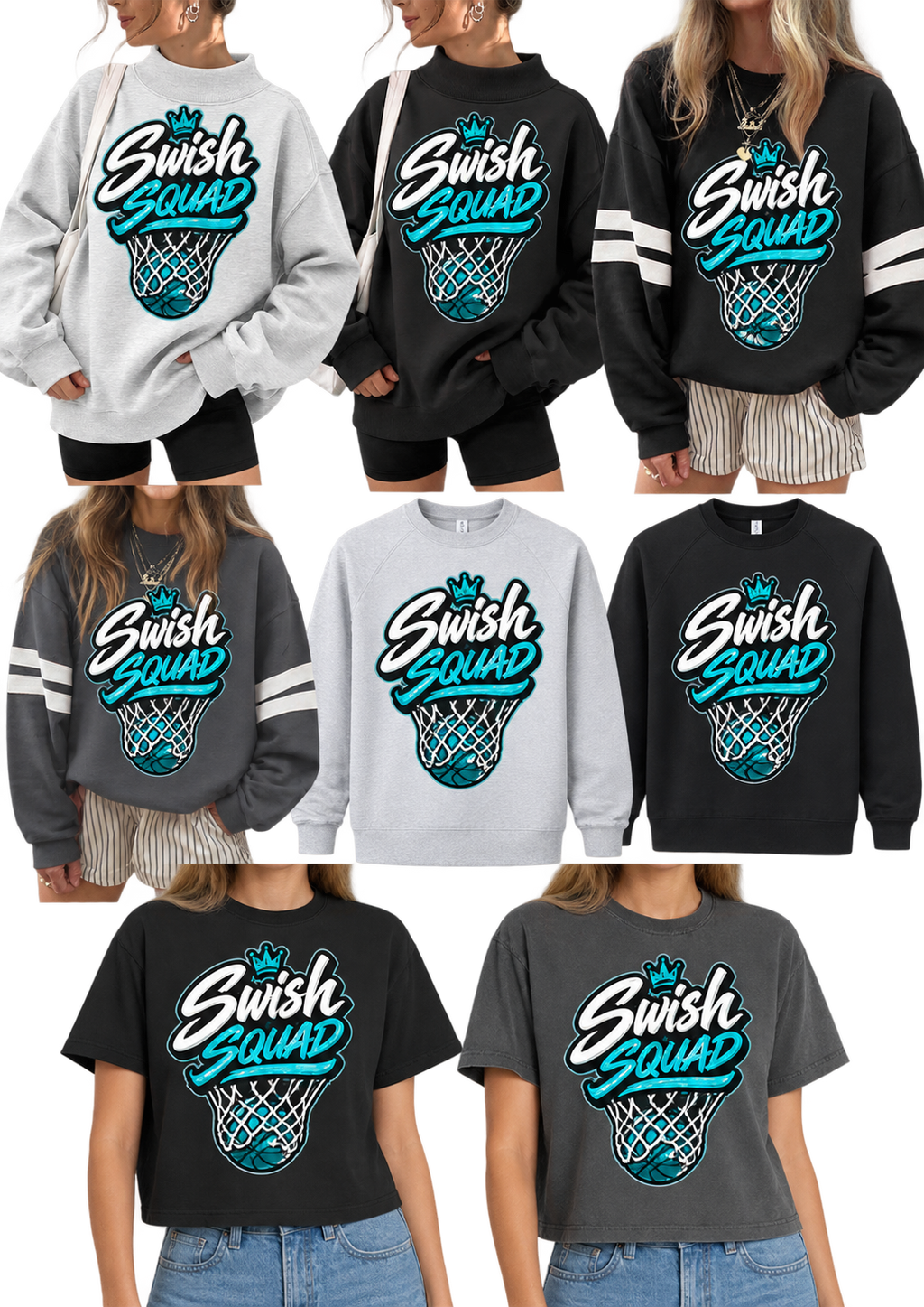 Swish Squad Kids Hooded Sweatshirts