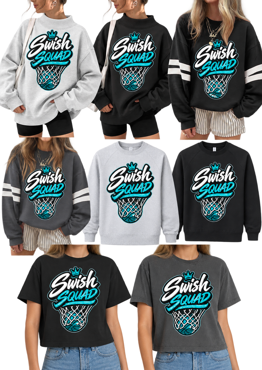 Swish Squad Kids Hooded Sweatshirts