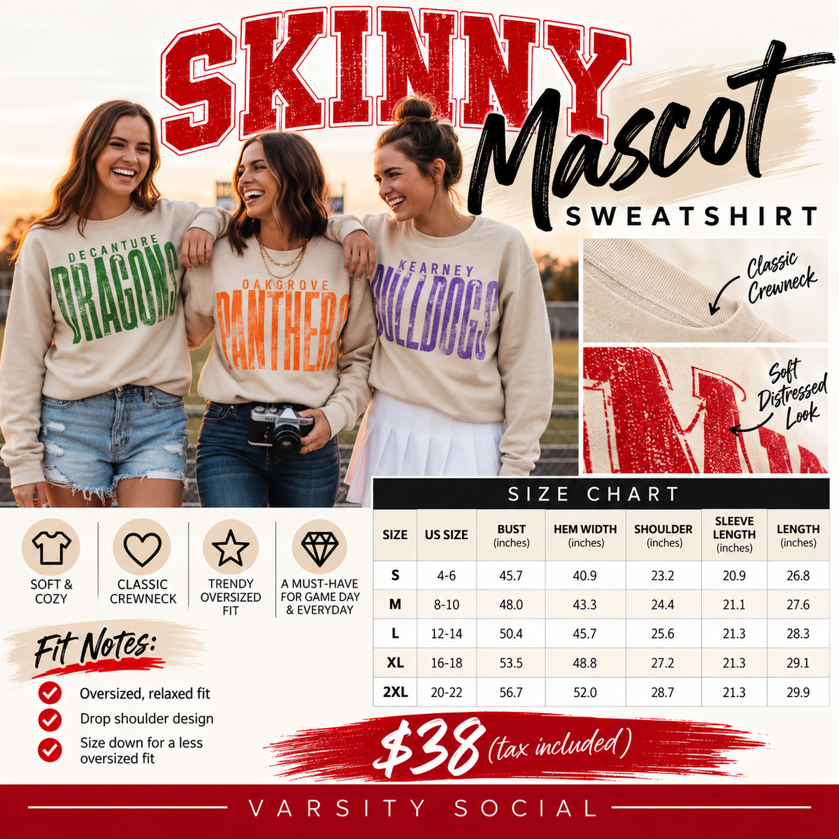 Skinny Mascot Sweatshirt