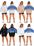 West Lyon Big Back Oversized Sweatshirts with Snap Button Henley Collar