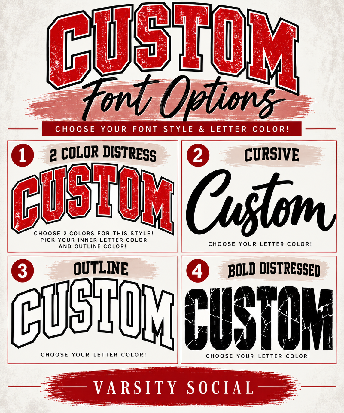 Custom Varsity Stripe Crew