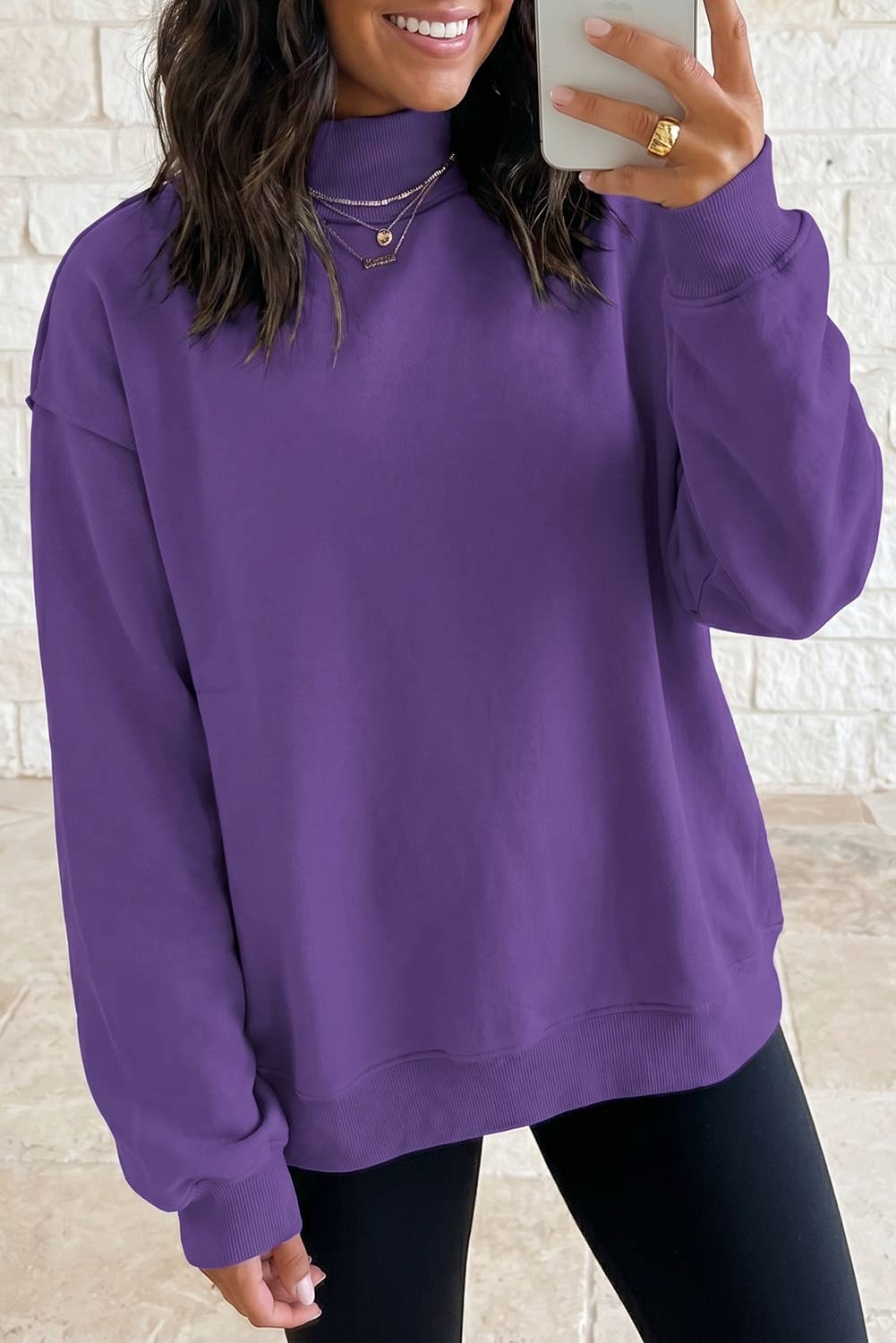 Custom Reversible Mock Neck Sweatshirt